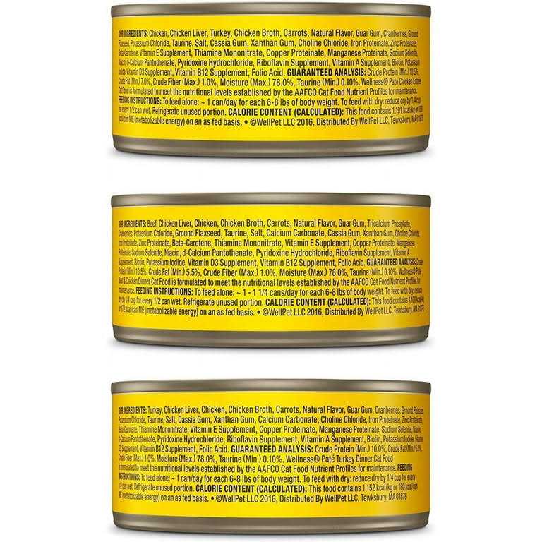 Premium Canned Cat Wet Food Pate 12 Pack 4 Flavor K439633