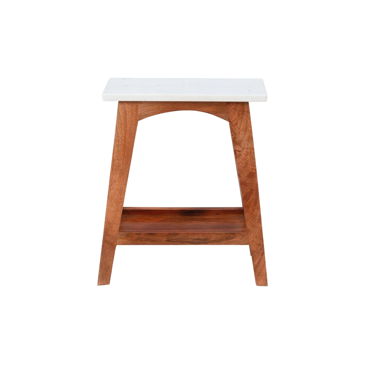 Black Marble and Wood Side Table M81527