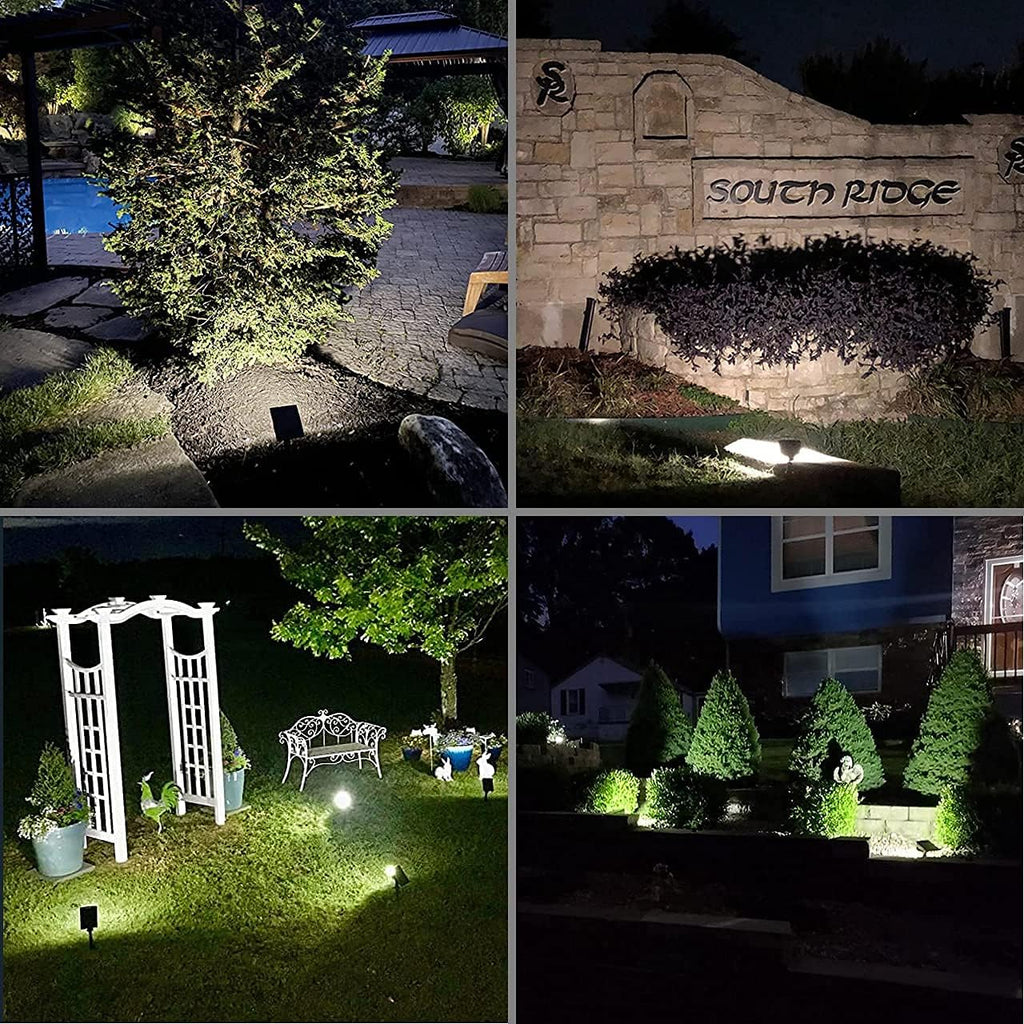 48 LEDs IP65 2 in 1 Solar Spotlights 6 Pack Cold White T342