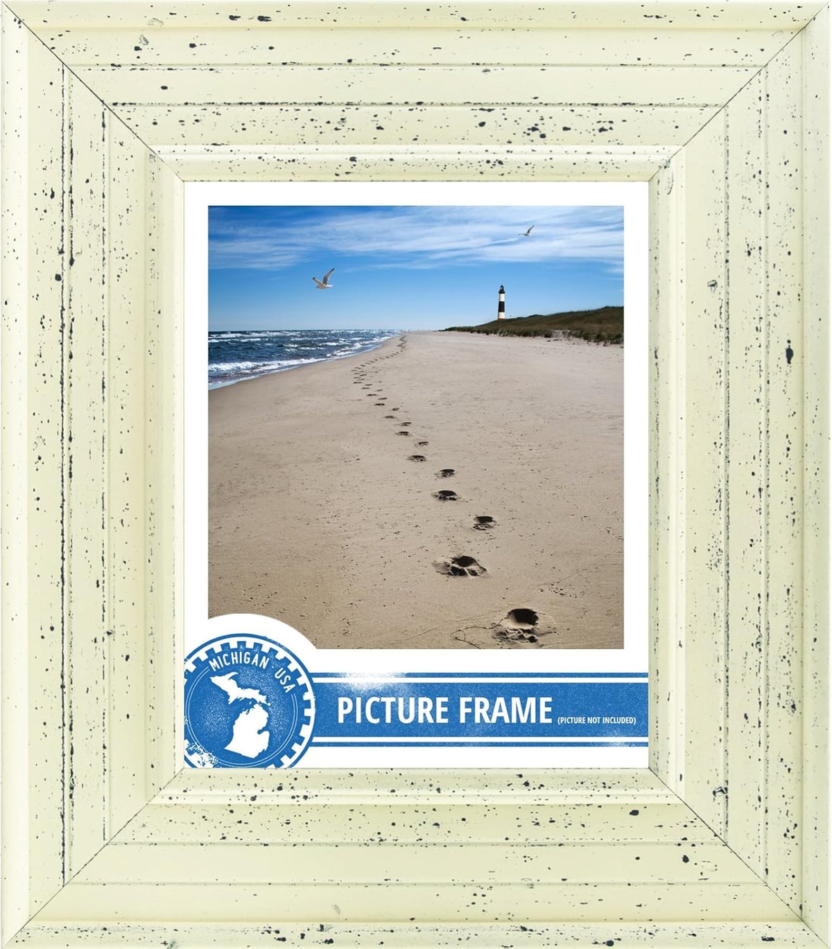 16 by 20-Inch Picture Frame, Smooth Paint Finish, 3-Inch Wide, Weathered Off-White A299