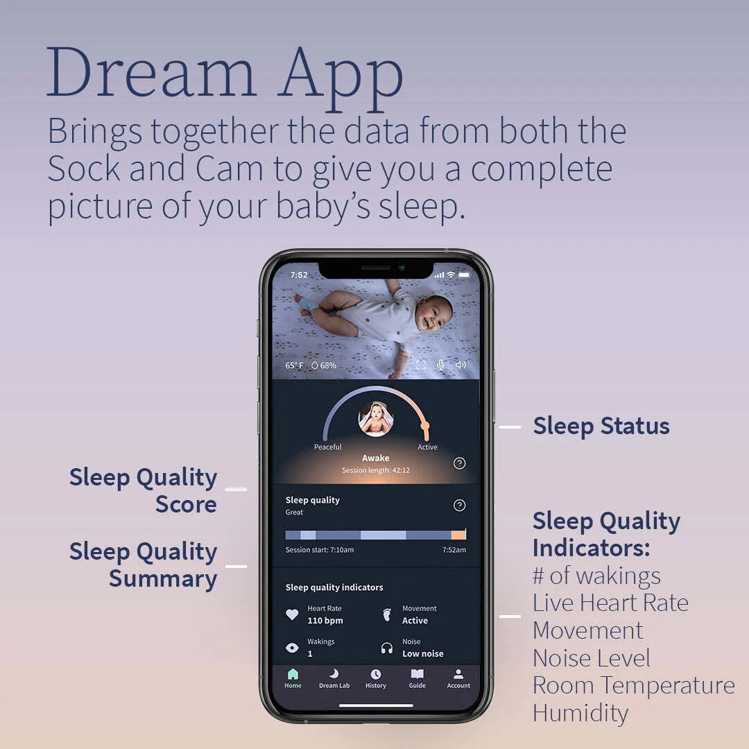 Portable Video Baby Monitor with HD Camera and Heart Rate Tracker V307