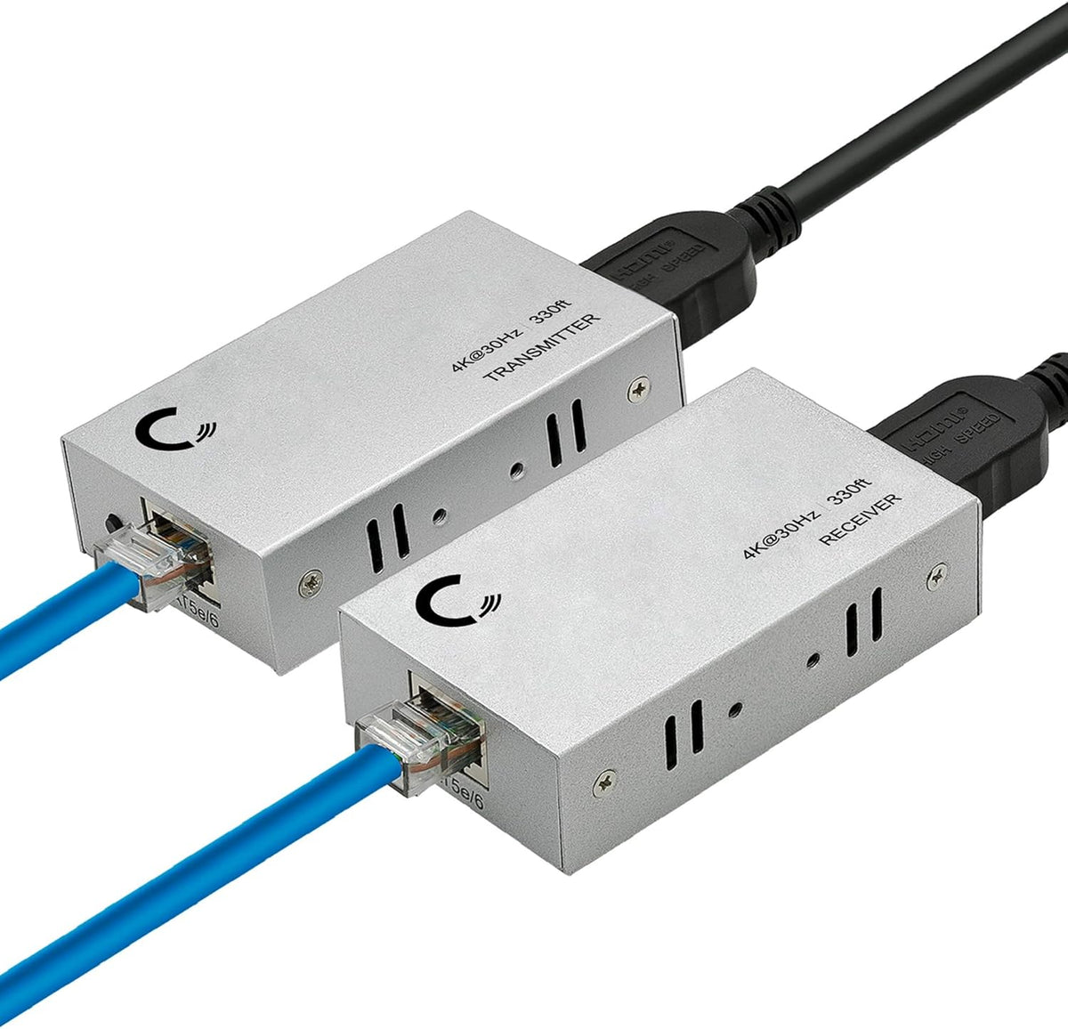 4K@60HZ HDMI 2.0 Extender Over Cat5e / Cat6 / Cat7 Ethernet Cable Up to 200ft L261170