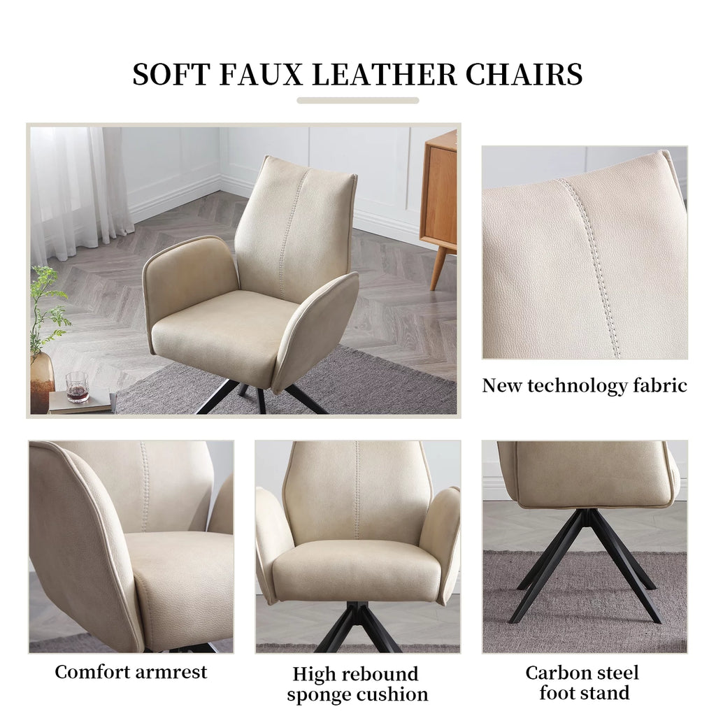 Beige Wide Office Chair O413667