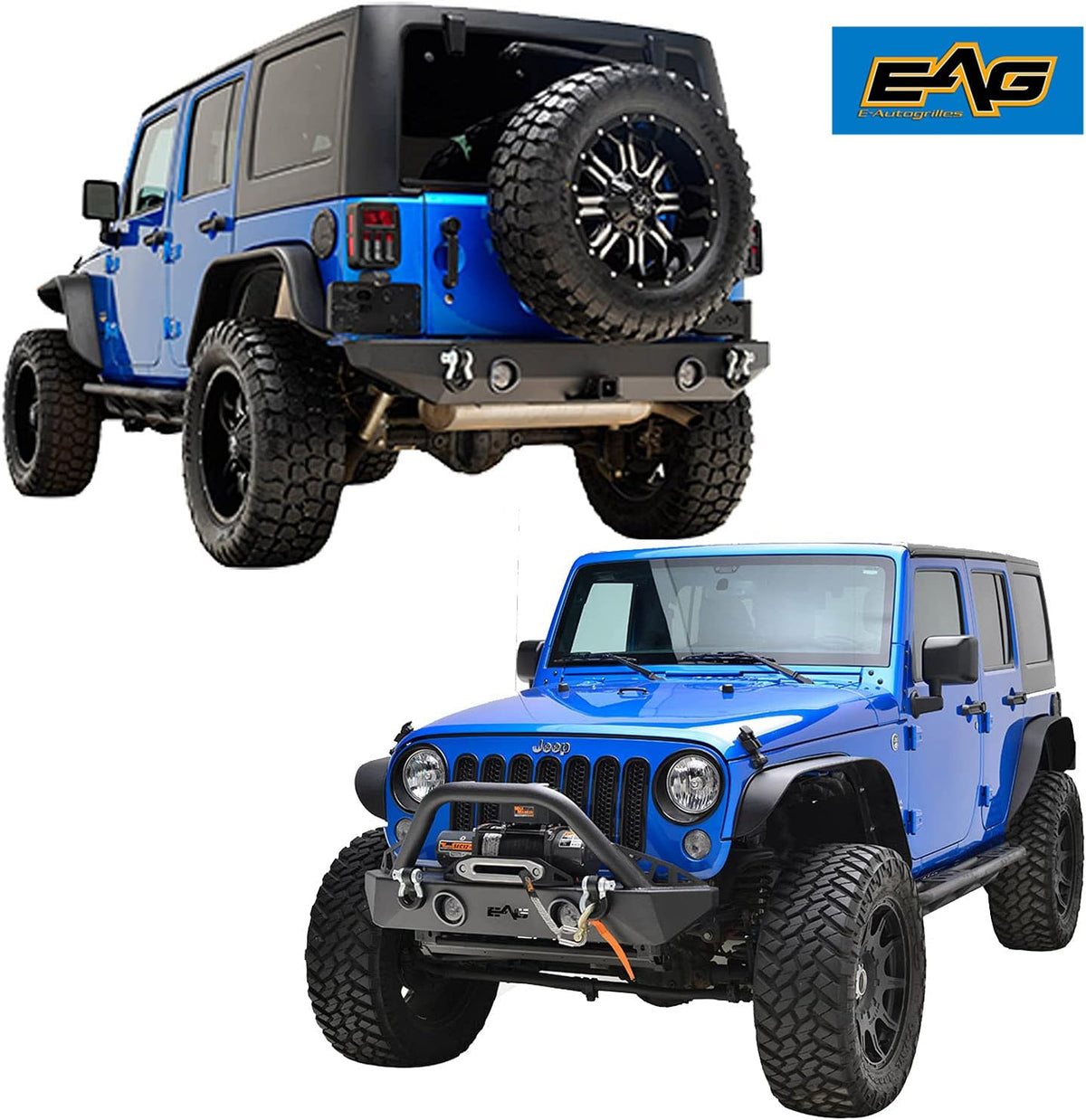 Front and Rear Bumper with Tire Carrier Combo V116645