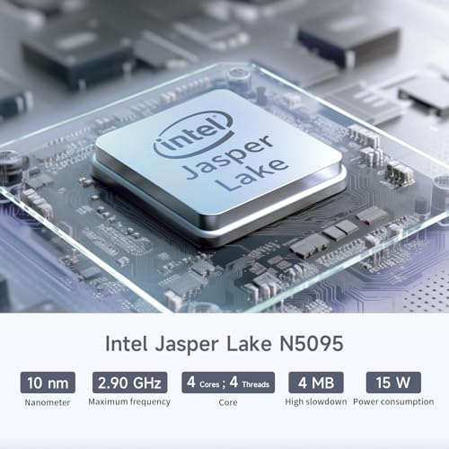 Mini PC, Fanless Intel N4000, 8GB LPDDR4 RAM, 128GB eMMC, WiFi5, HDMI, VGA, 4K HD, Dual WiFi, BT4.2 K245180