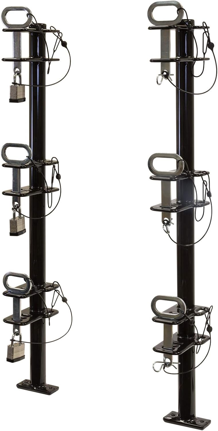 4-Channel Landscape Trimmer Edger Locking Rack, Black W5999