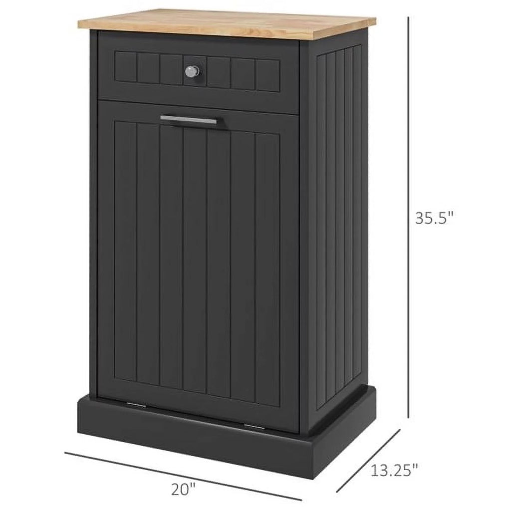 Freestanding Trash Can Holder Cabinet with Drawer F4842