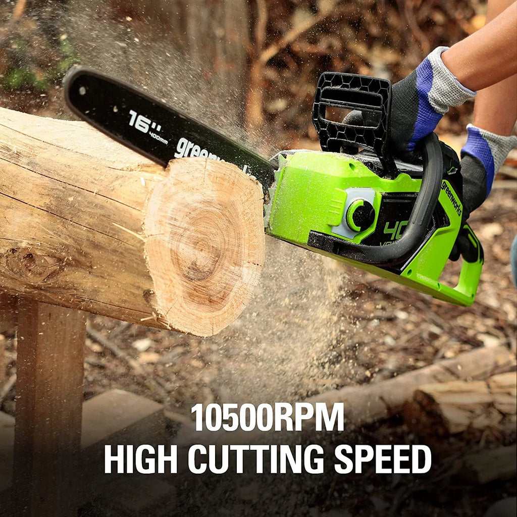 40V 16-inch Brushless Chainsaw with 4 Ah Battery and Charger V74740