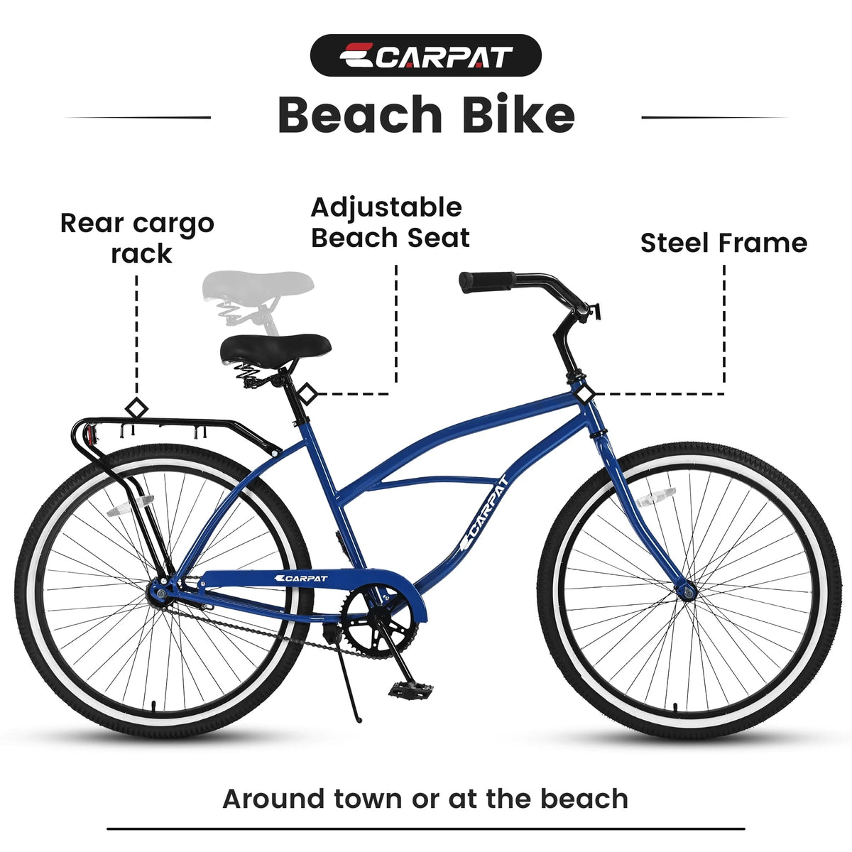 26 inch Blue Cruiser Bike O466
