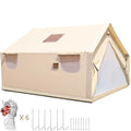 Canvas Wall Tent 10x12ft with PVC Storm Flap Waterproof with Stove Hole E94511