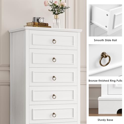 6 Drawer Tall Wood Dresser C814