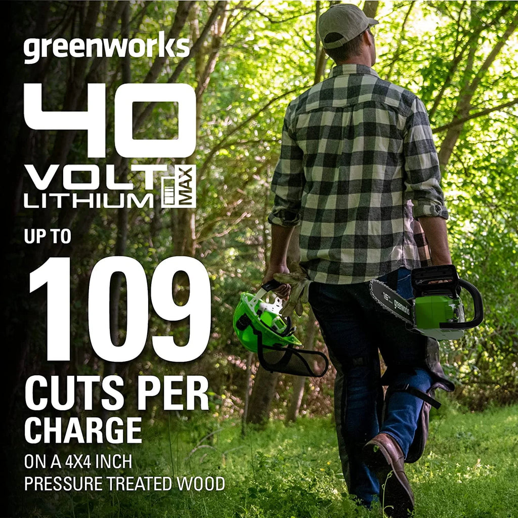 40V 16-inch Brushless Chainsaw with 4 Ah Battery and Charger V74740