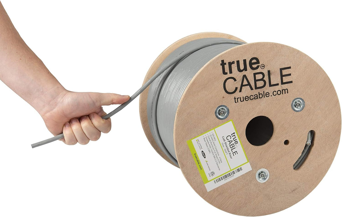 500ft Gray 23AWG Solid Bare Copper Bulk Ethernet Cable F35785