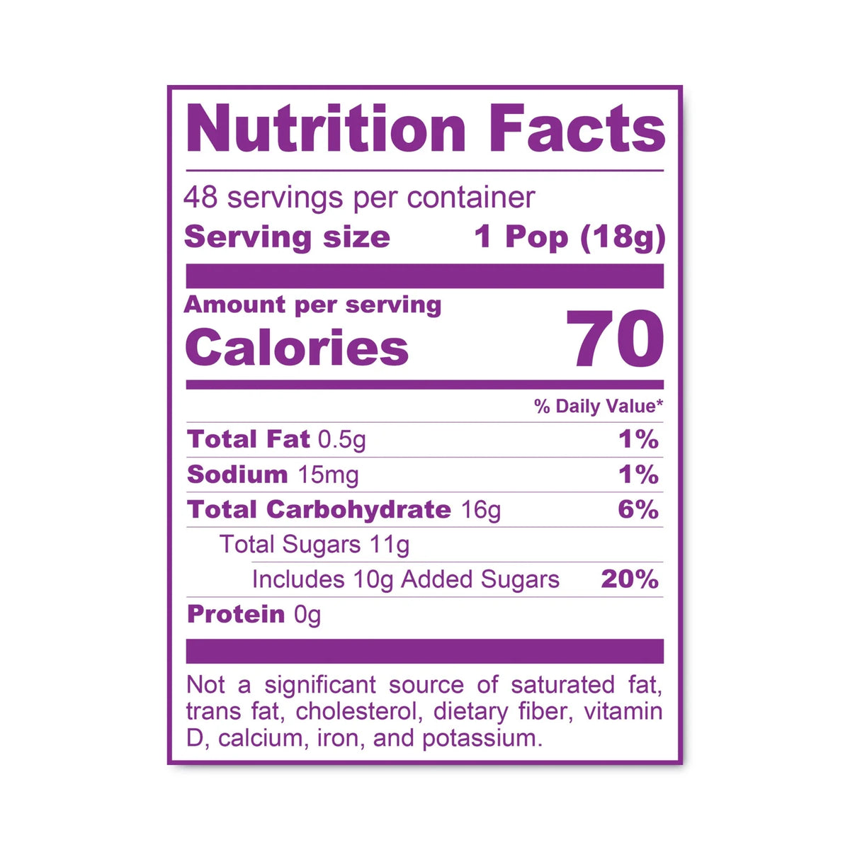 Caramel Apple Pops, 0.63 oz, 48/Carton K109