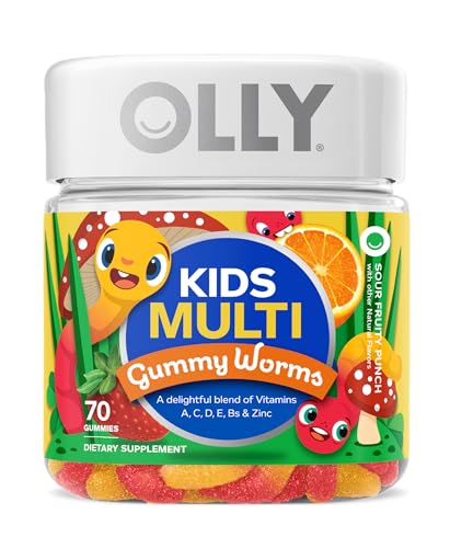 Kids Multivitamin Gummy Worms Chewable Supplement 70 Count H10812
