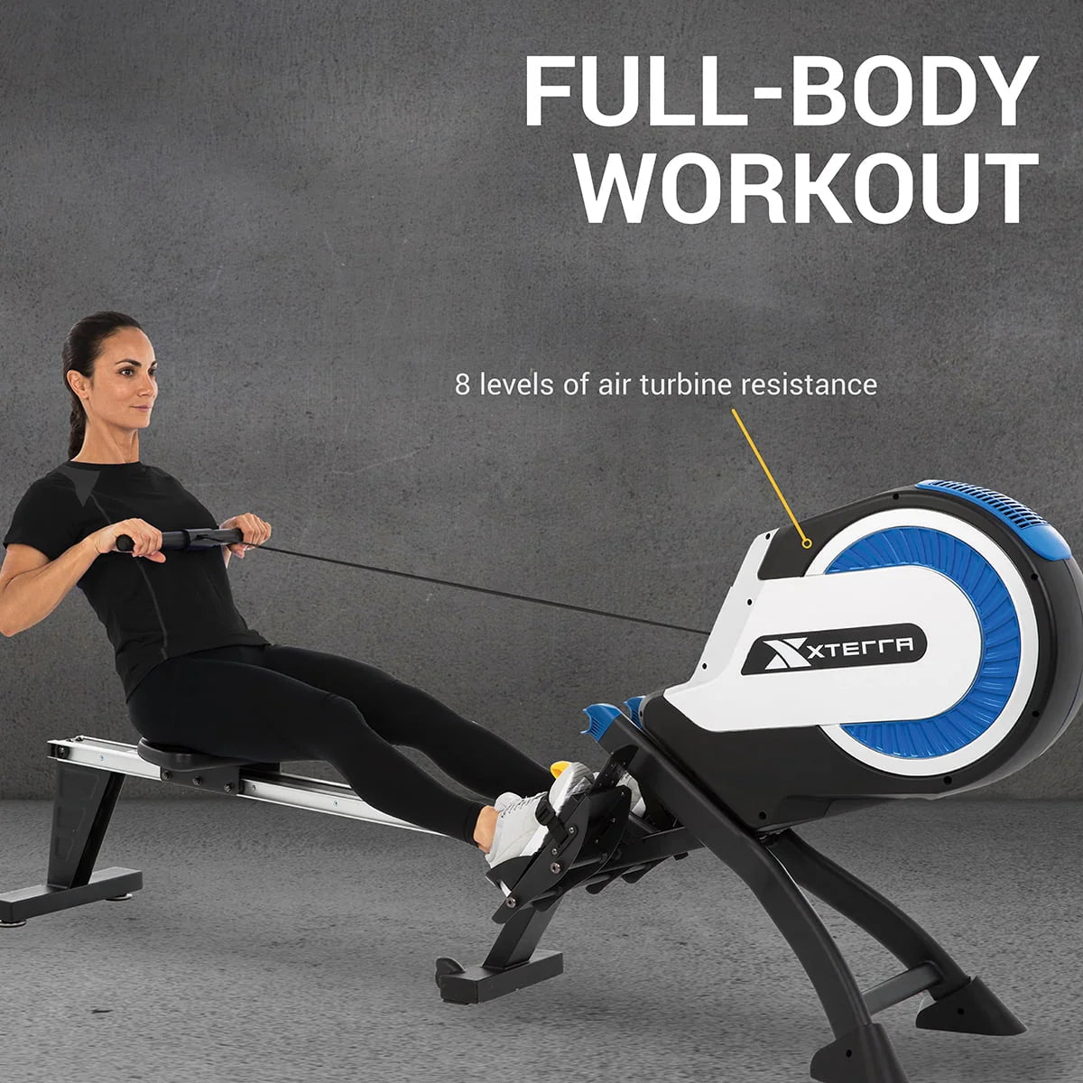 Air Turbine Rower with 8 Resistance Levels Q4628