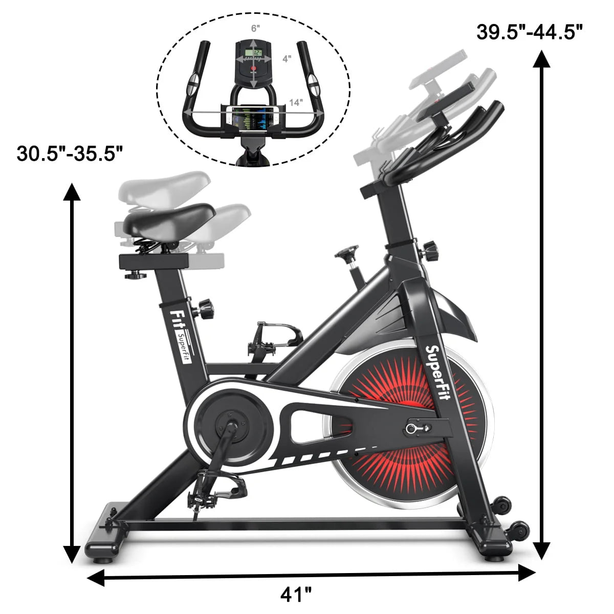 Indoor Cycling Stationary Bike Adjustable Resistance T40502