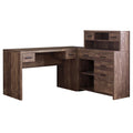 Cedar Brown L-Shaped Computer Desk E403