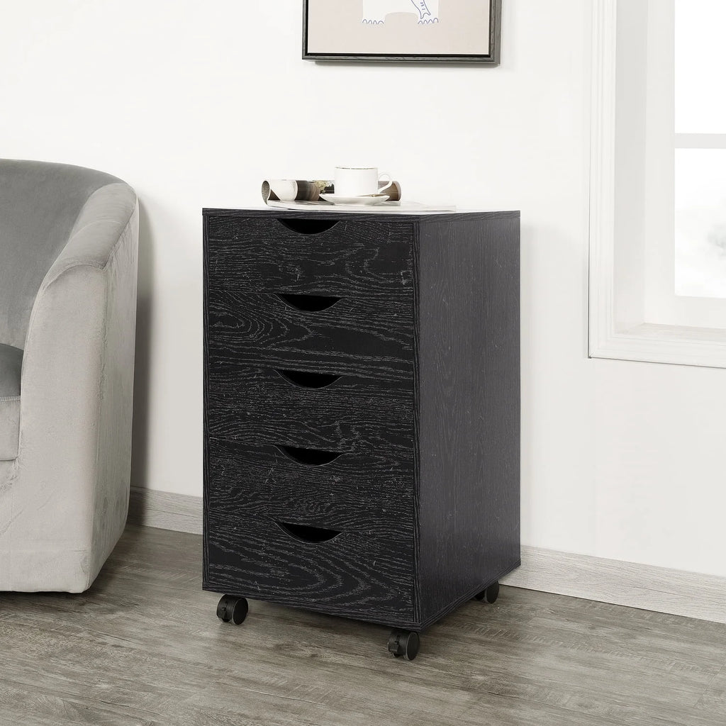White Wooden Mobile File Cabinet L843