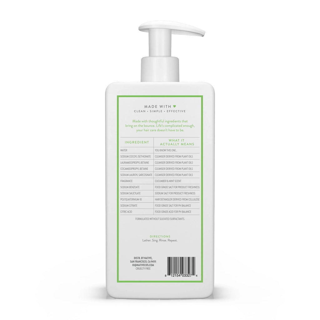 Volumizing Shampoo Cucumber & Mint Sulfate & Paraben Free 16.5 oz S25738