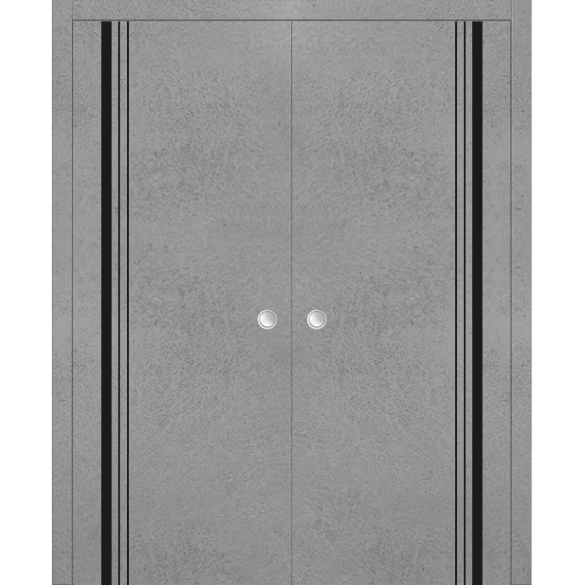 Sliding French Double Pocket Doors 36 x 84 inches Solid Wood Interior Doors P275484