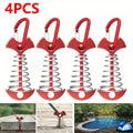 Tent Stakes with Spring Buckle and Carabiner Clips for Outdoor Camping C864