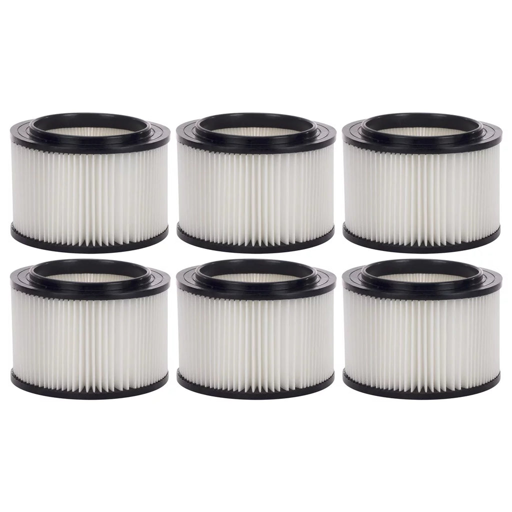 6 Pack Replacement Filters for 3 to 4 Gallon Wet/Dry Vacs F2658