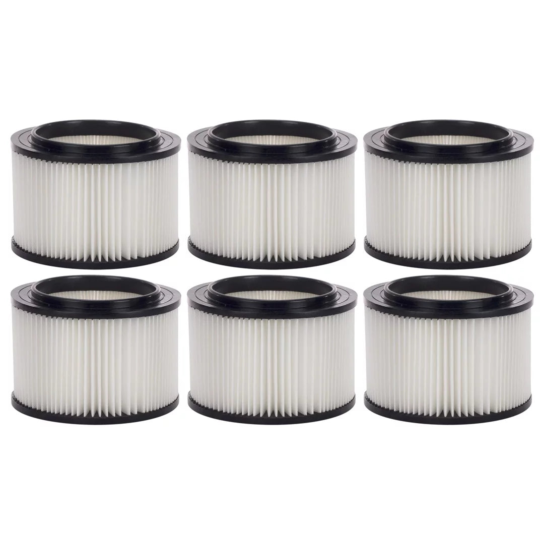 6 Pack Replacement Filters for 3 to 4 Gallon Wet/Dry Vacs F2658