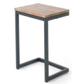 Fir Wood Outdoor C-Shaped Patio End Table X3112