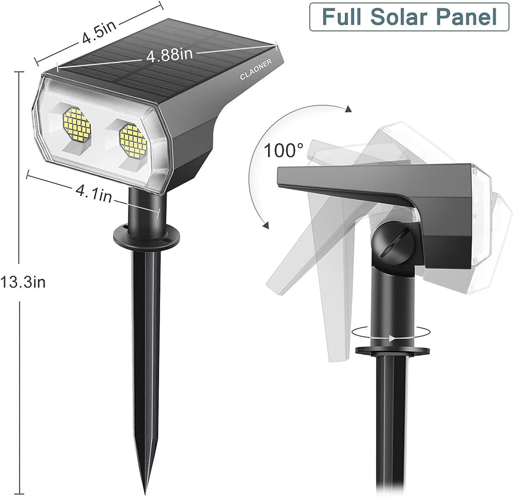 48 LEDs IP65 2 in 1 Solar Spotlights 6 Pack Cold White T342
