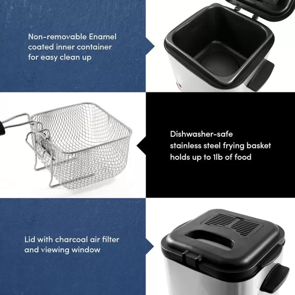 1.5 Qt. Electric Deep Fryer with Removable Basket X7050