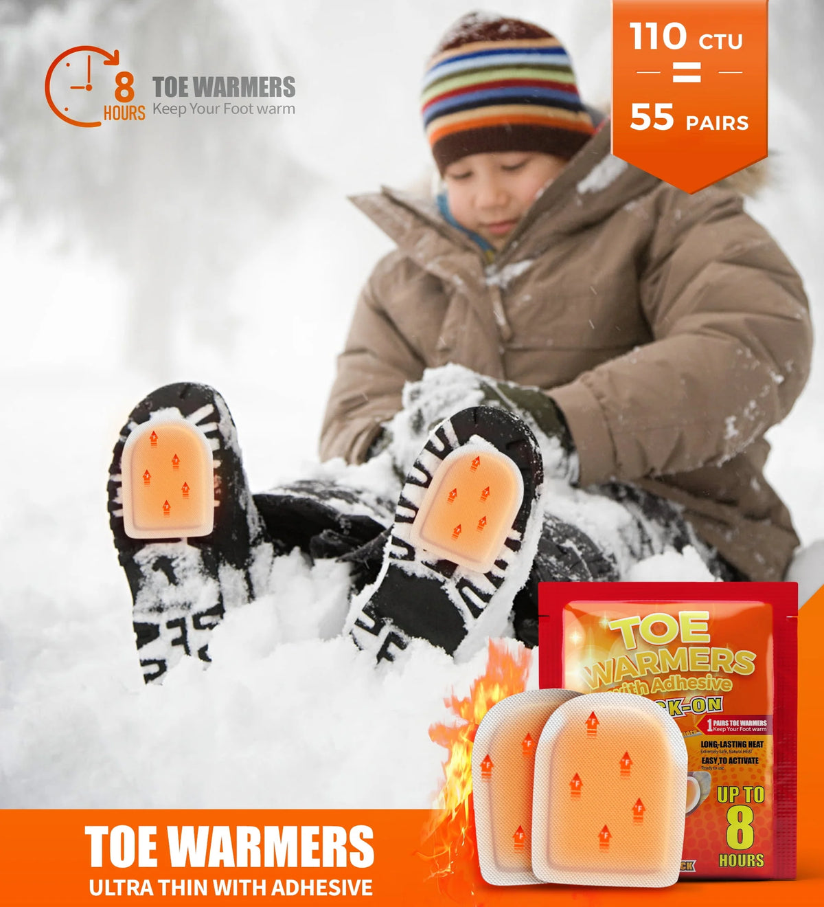 55 Pack Adhesive Toe Warmers A167