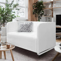 White Linen 3 Seater Sofa Slip Cover N780924