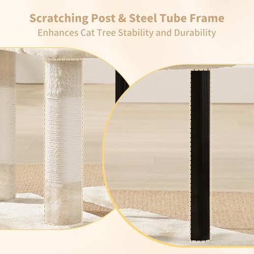 49.2 Inches Smoky Gray Cat Tree Y93741