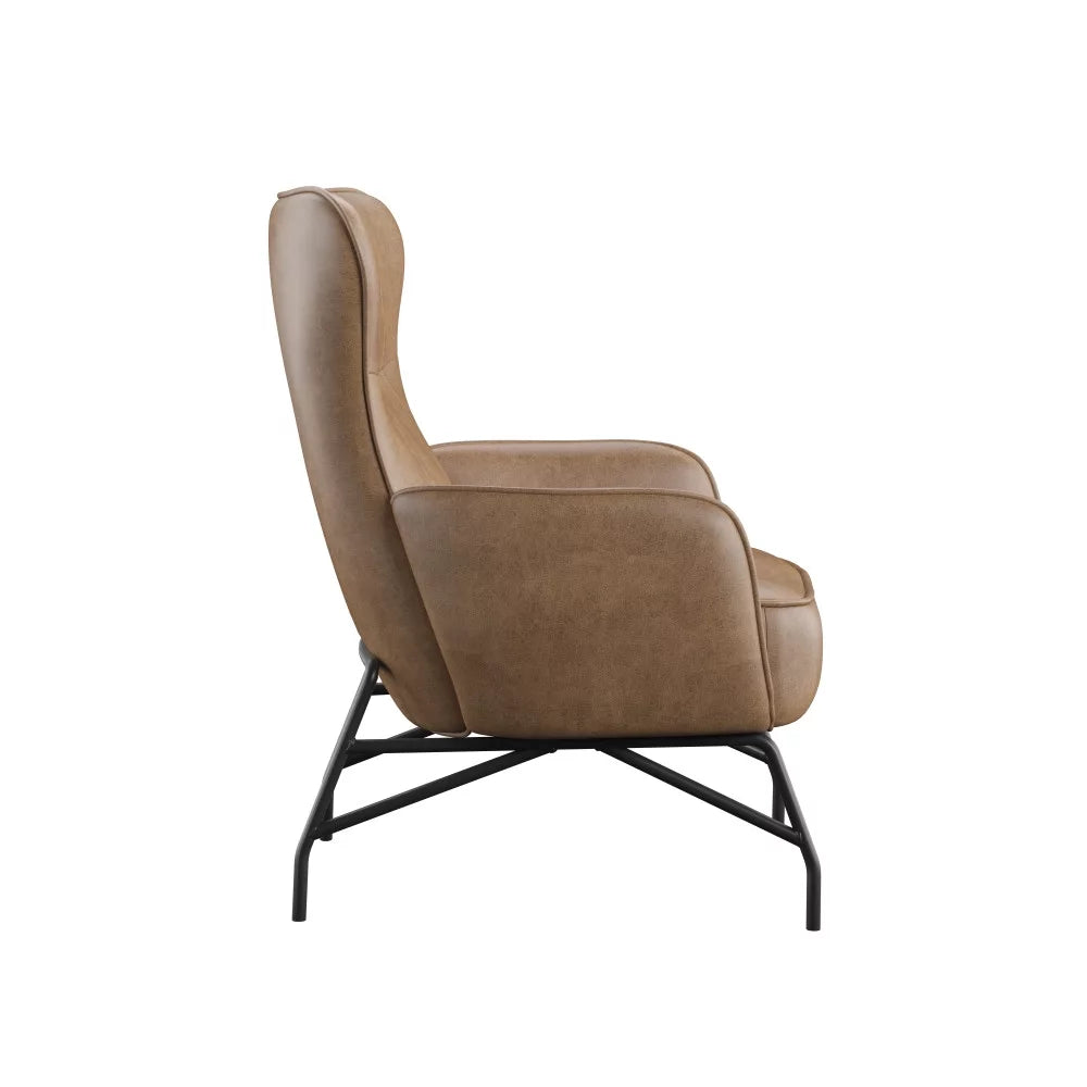 Yellow 27" Accent Chair with Metal Base Y82556