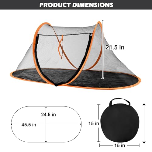 Portable Outdoor Cat Enclosure with Tunnel and Storage Bag Q90899
