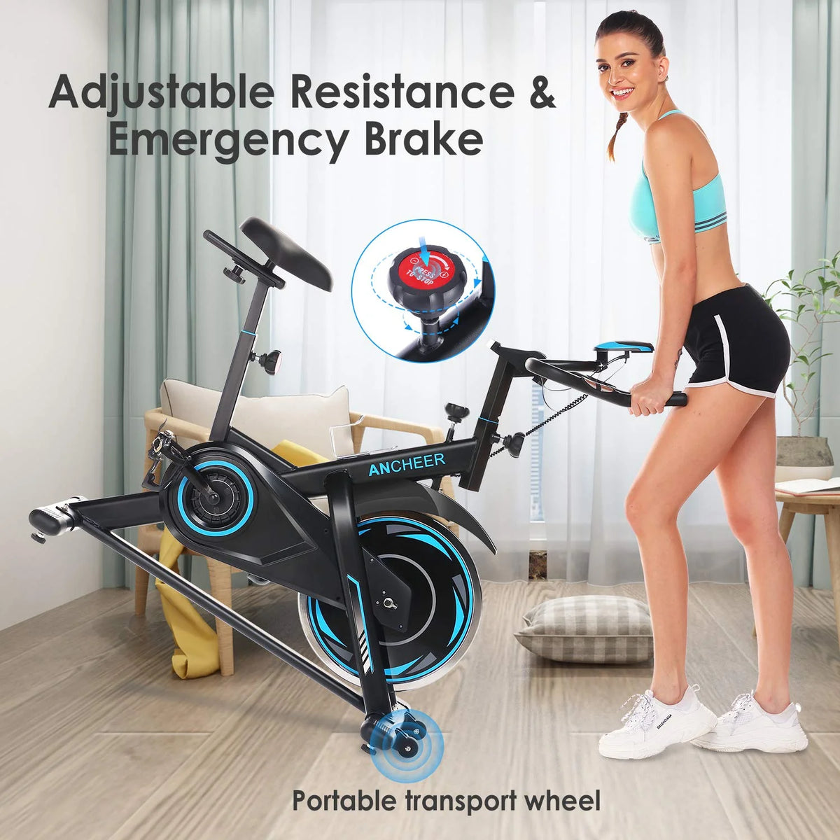 40 lbs Flywheel Stationary Exercise Bike S675