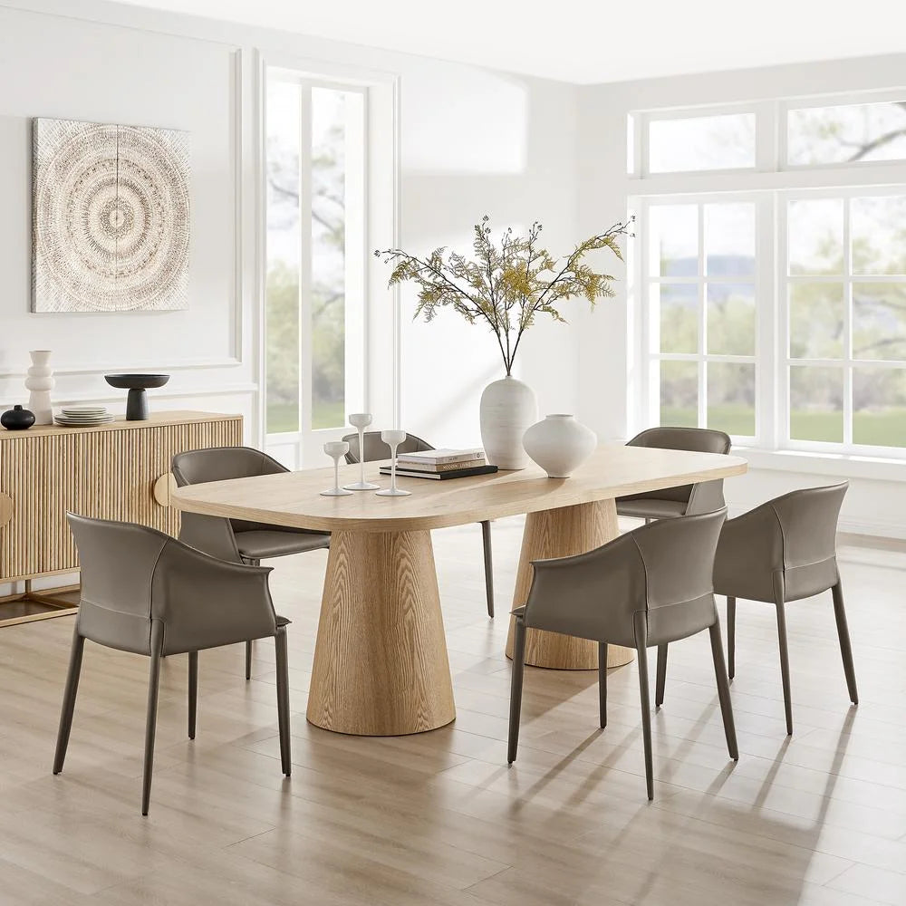 Recycled Leather Dining Arm Chair Z622