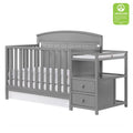4-in-1 Convertible Crib & Changing Station Dove Gray Wooden U890833