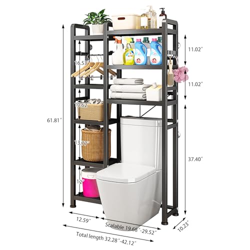 Over The Toilet Storage Cabinet with Toilet Paper Holder Stand U6183