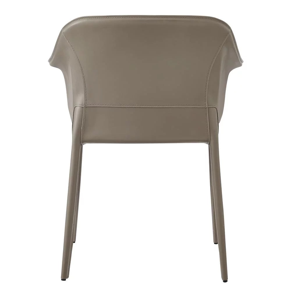Recycled Leather Dining Arm Chair Z622