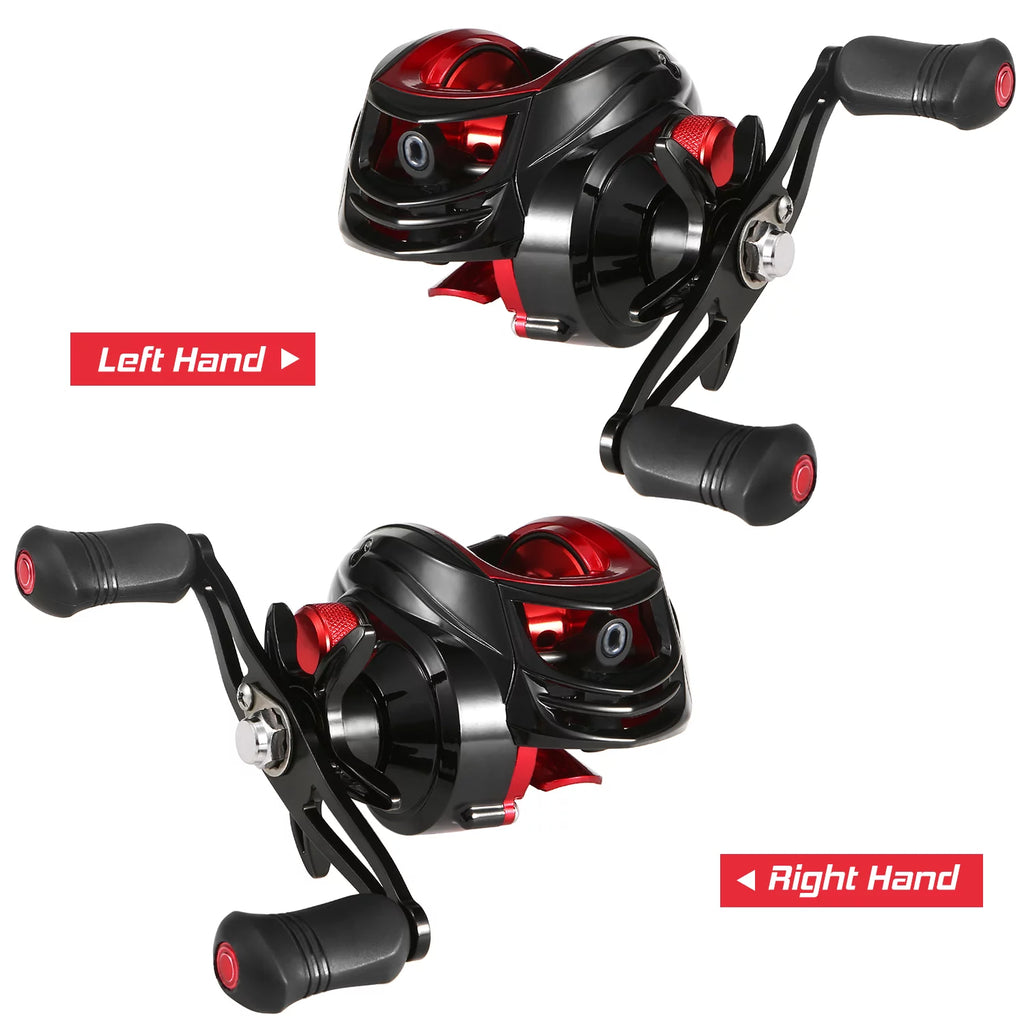 Baitcasting Fishing Reel 7.2:1 Gear Ratio Magnetic Brake L3980