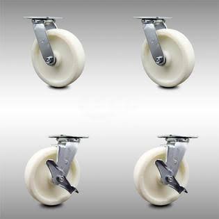 8” SS Nylon Caster with Top Lock Brakes D431