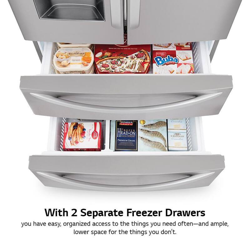 4-Door French Door Smart Refrigerator with Ice and Water Dispenser W4473