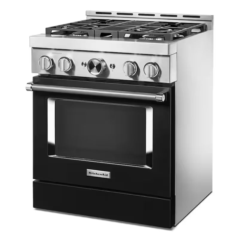 4.1 cu. ft. Smart Gas Range with Self-Cleaning and True Convection in Imperial Black X941