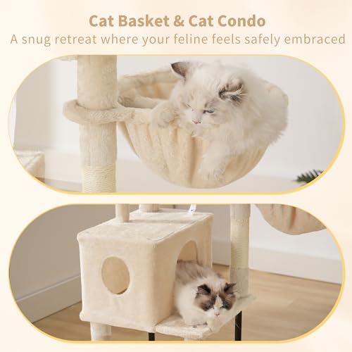 49.2 Inches Smoky Gray Cat Tree Y93741