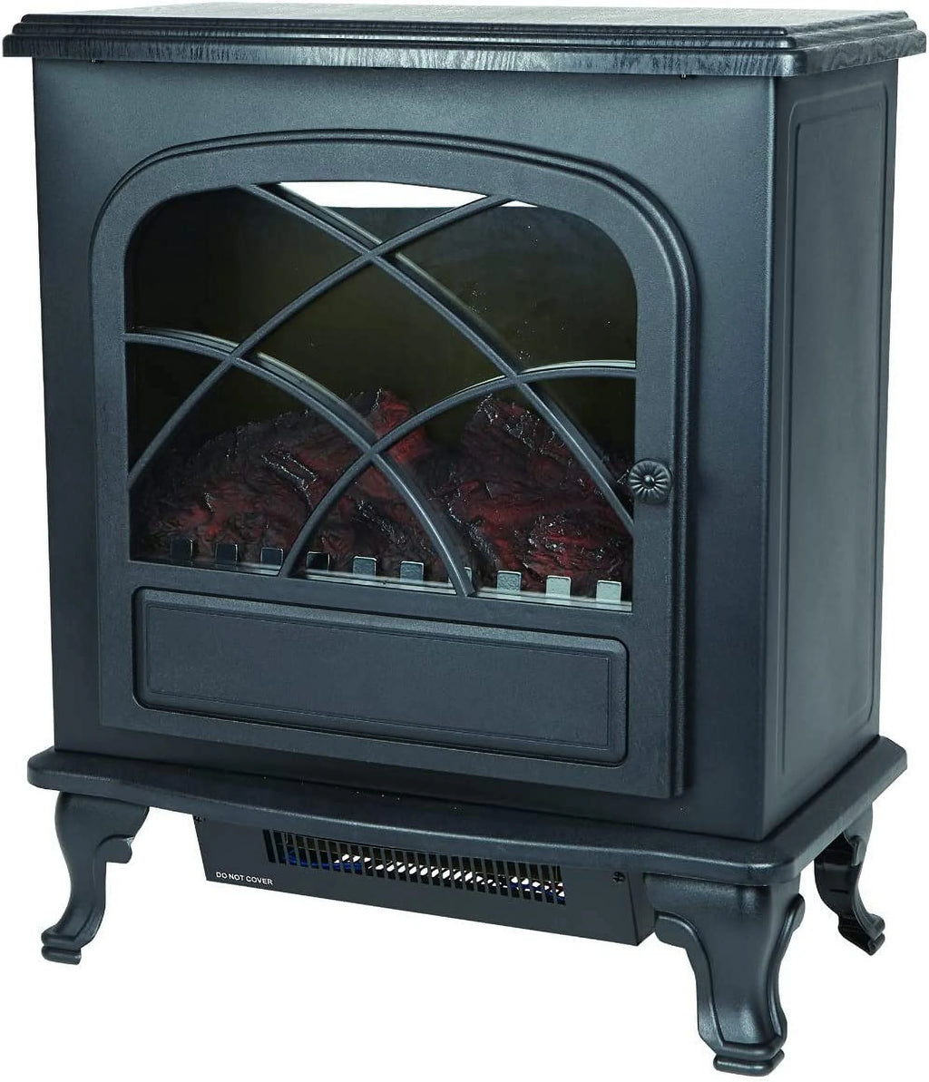 Black Infrared Electric Fireplace Stove Heater with Remote X661236
