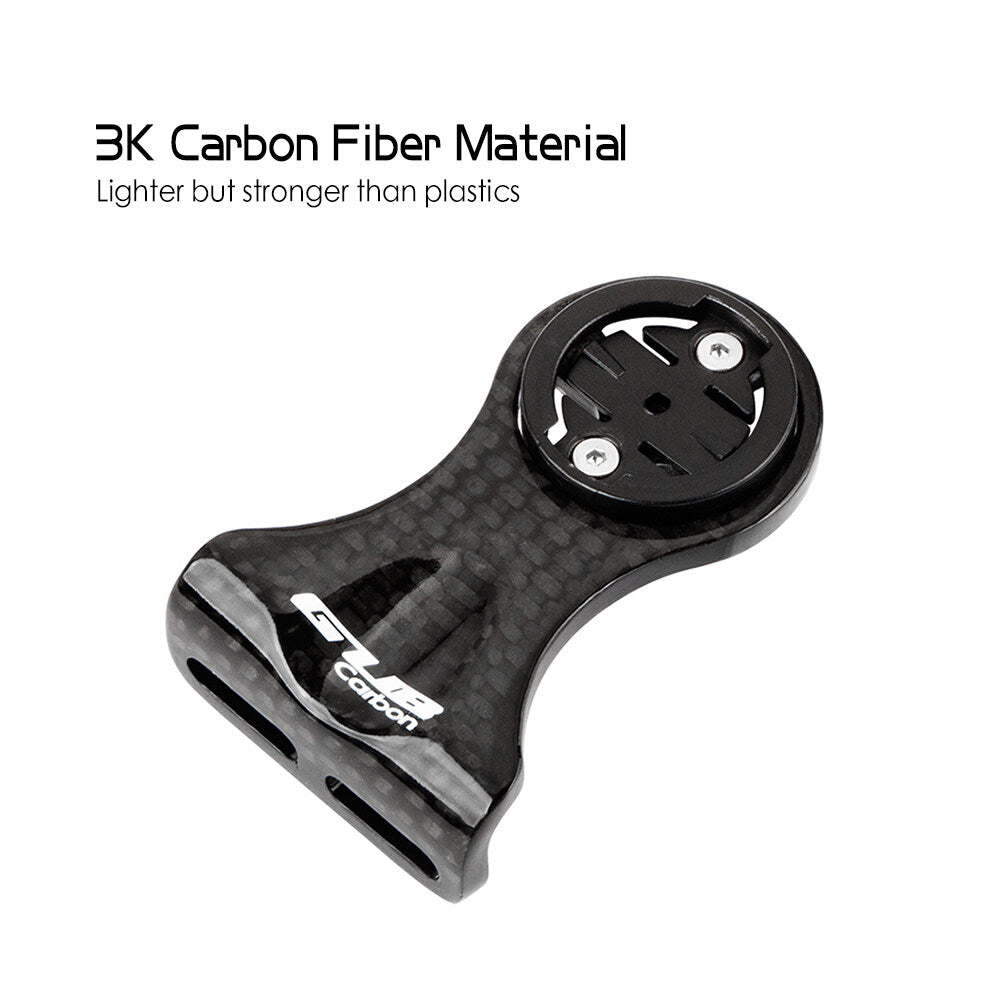 Carbon Fiber Bike Computer Mount Holder with Camera Adapter and Flashlight Holder I83865