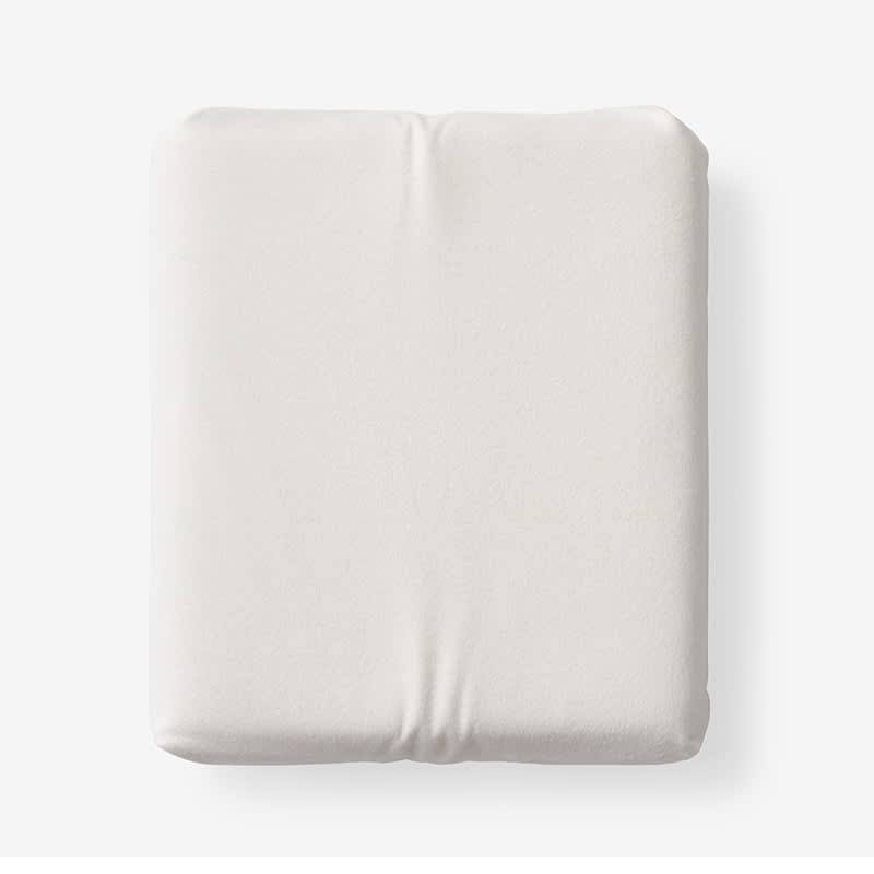 Cream Ivory Velvet Flannel Fitted Sheet X96717