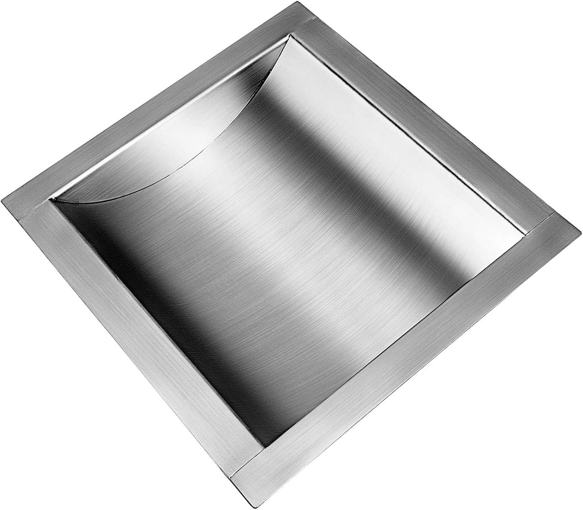 304 Stainless Steel Drop-in Tray 16" Deep x 10" Wide x 1.6" High Brushed Finish D967789